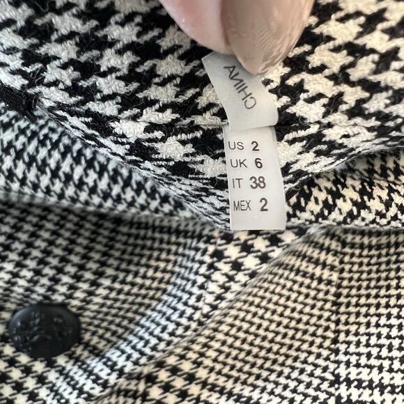 Elie Tahari Womens Blazer Black Plaid One Button Stretch Work Suit Jacket Sz 2 - Picture 5 of 9